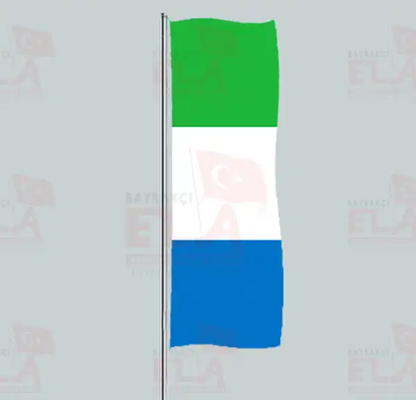 Sierra Leone Yatay ekilen Flamalar ve Bayraklar