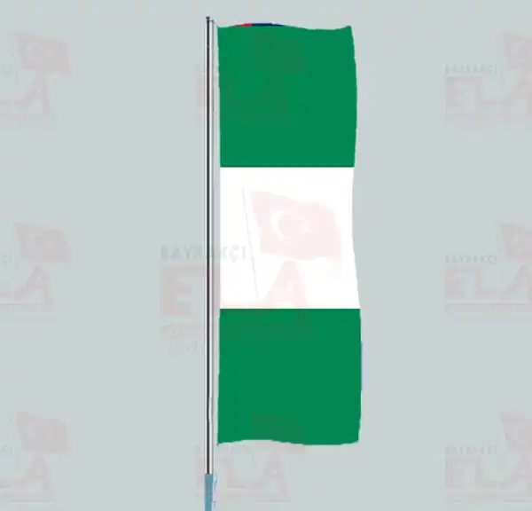Nijerya Yatay ekilen Flamalar ve Bayraklar