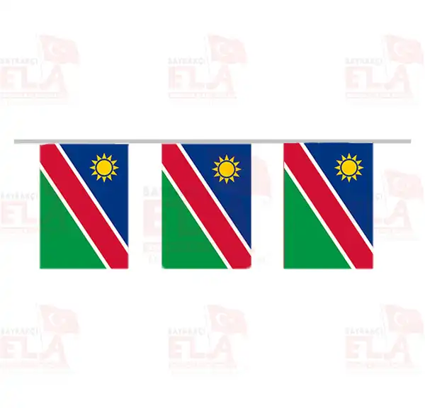 Namibya pe Dizili Flamalar ve Bayraklar