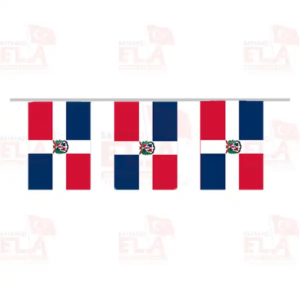 Dominik Cumhuriyeti pe Dizili Flamalar ve Bayraklar