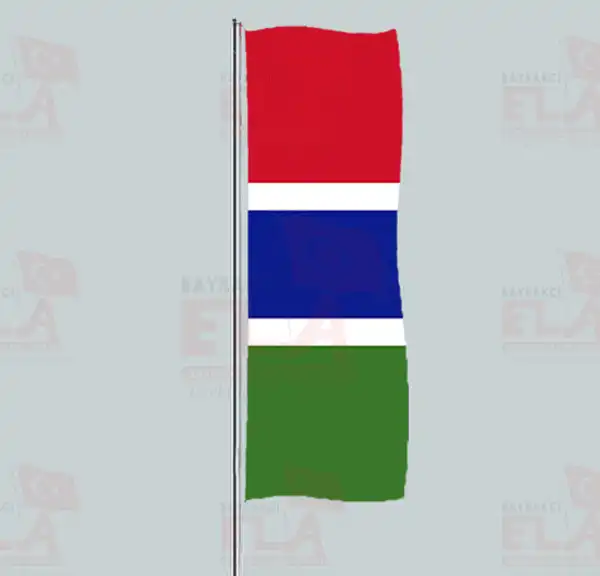 Gambiya Yatay ekilen Flamalar ve Bayraklar