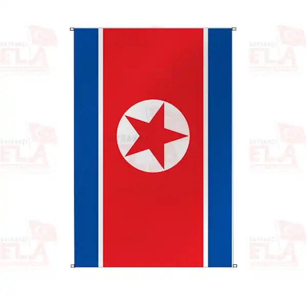 Kuzey Kore Bina Boyu Flamalar ve Bayraklar