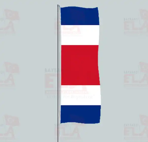 Kosta Rika Yatay ekilen Flamalar ve Bayraklar