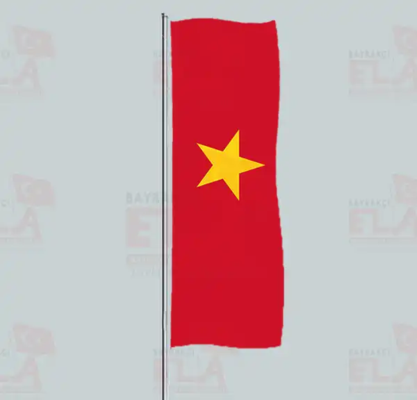 Vietnam Yatay ekilen Flamalar ve Bayraklar