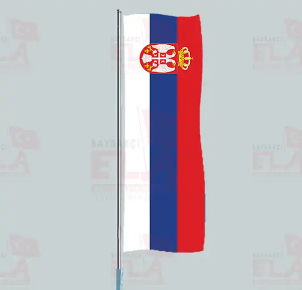 Srbistan Yatay ekilen Flamalar ve Bayraklar