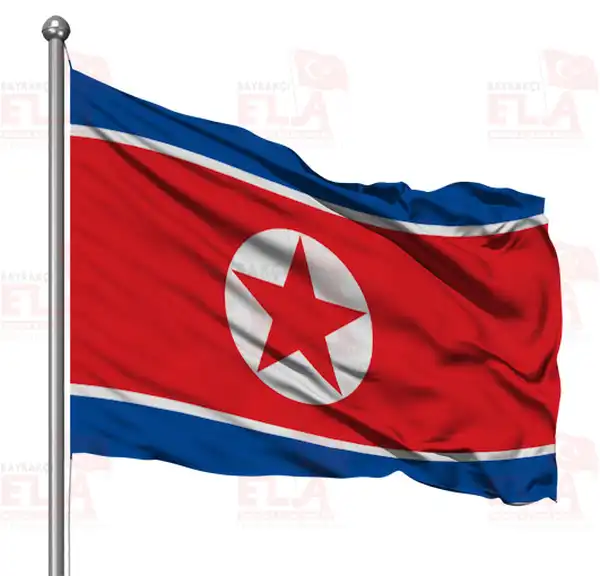Kuzey Kore Gnder Flamas ve Bayraklar