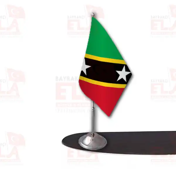 Saint Kitts ve Nevis Tekli Masa Bayra