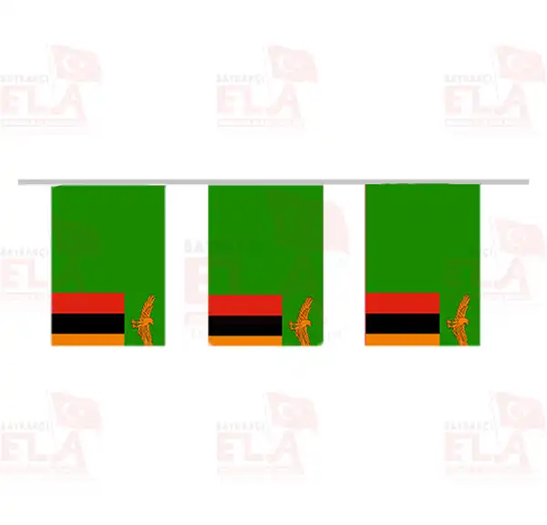 Zambiya pe Dizili Flamalar ve Bayraklar