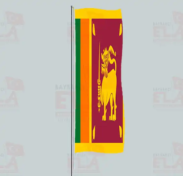 Sri Lanka Yatay ekilen Flamalar ve Bayraklar