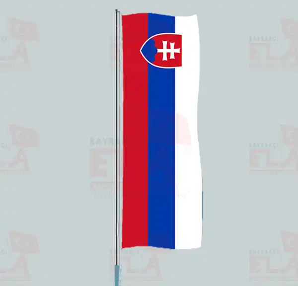 Slovakya Yatay ekilen Flamalar ve Bayraklar