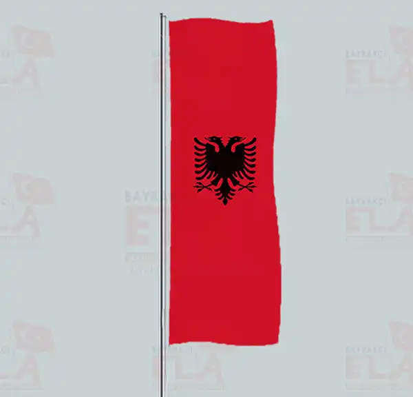 Arnavutluk Yatay ekilen Flamalar ve Bayraklar
