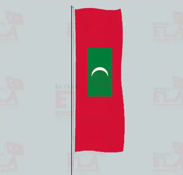 Maldivler Yatay ekilen Flamalar ve Bayraklar