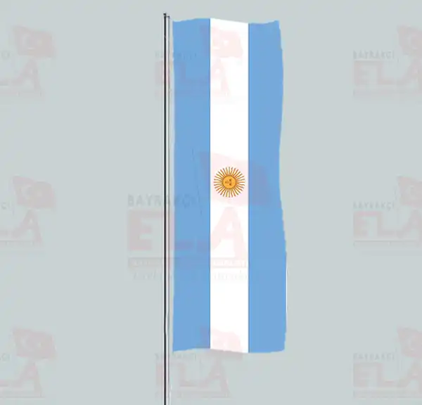 Arjantin Yatay ekilen Flamalar ve Bayraklar