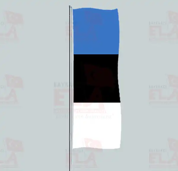 Estonya Yatay ekilen Flamalar ve Bayraklar
