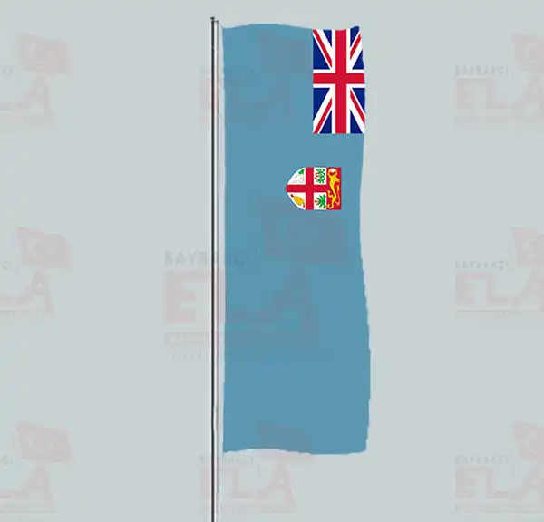 Fiji Yatay ekilen Flamalar ve Bayraklar