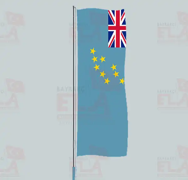 Tuvalu Yatay ekilen Flamalar ve Bayraklar