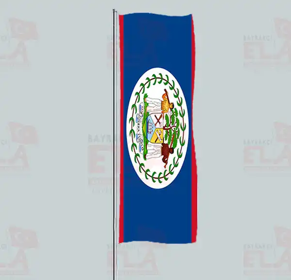 Belize Yatay ekilen Flamalar ve Bayraklar