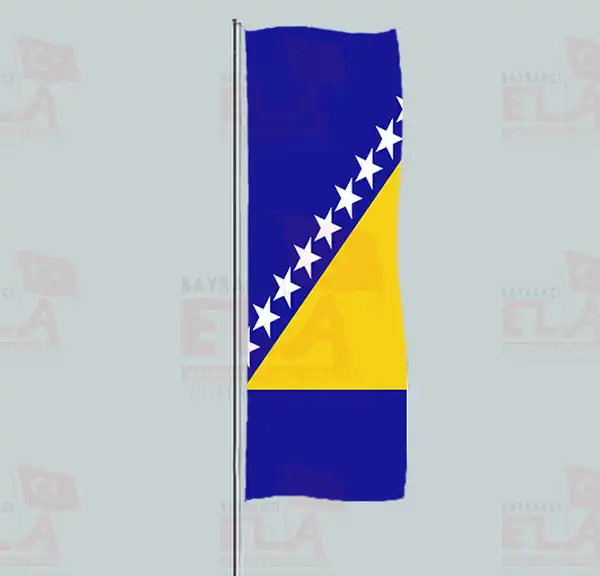 Bosna-Hersek Yatay ekilen Flamalar ve Bayraklar