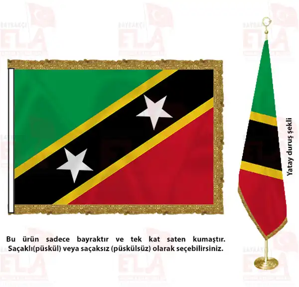 Saint Kitts ve Nevis Saten Makam Flamas