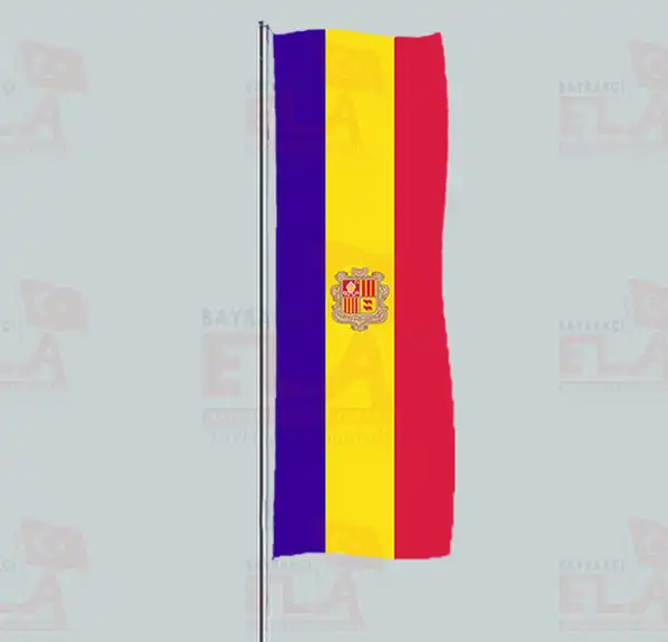 Andorra Yatay ekilen Flamalar ve Bayraklar
