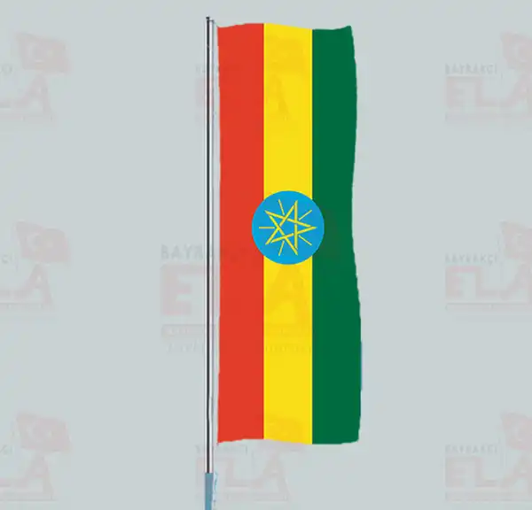 Etiyopya Yatay ekilen Flamalar ve Bayraklar