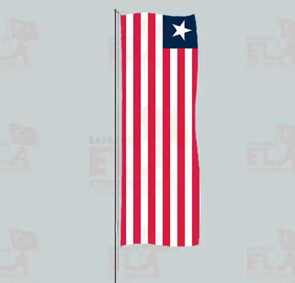 Liberya Yatay ekilen Flamalar ve Bayraklar