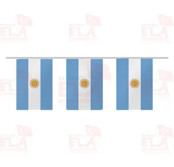 Arjantin pe Dizili Flamalar ve Bayraklar