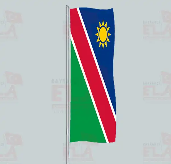 Namibya Yatay ekilen Flamalar ve Bayraklar
