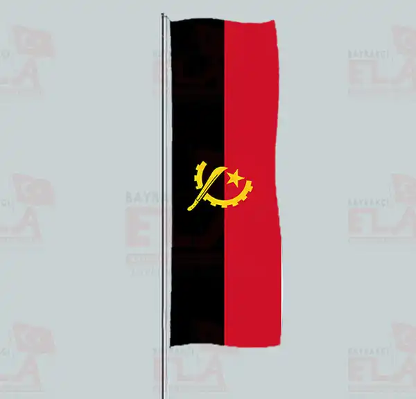 Angola Yatay ekilen Flamalar ve Bayraklar