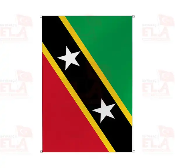 Saint Kitts ve Nevis Bina Boyu Flamalar ve Bayraklar