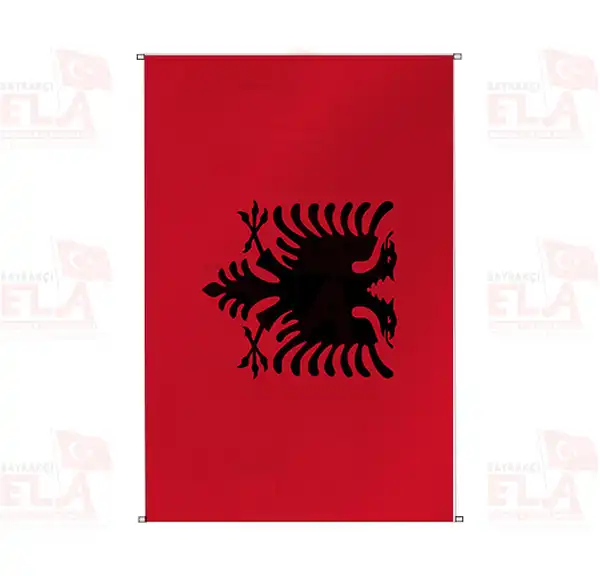 Arnavutluk Bina Boyu Flamalar ve Bayraklar