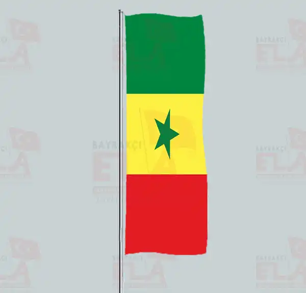 Senegal Yatay ekilen Flamalar ve Bayraklar