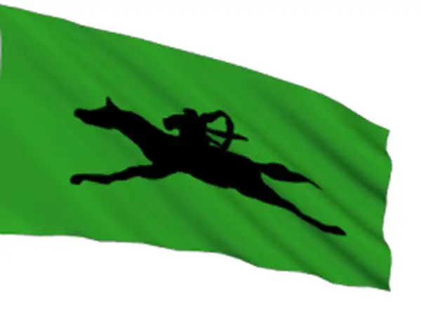 Dalgalanan Avar mparatorluu bayra resmi