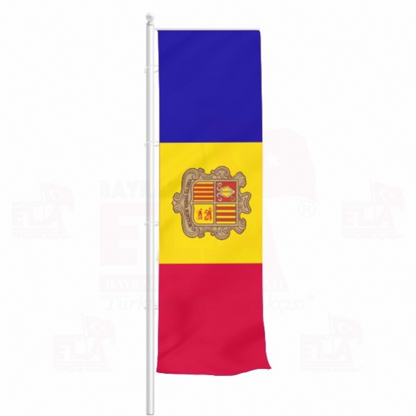 Andorra Yatay ekilen Flamalar ve Bayraklar