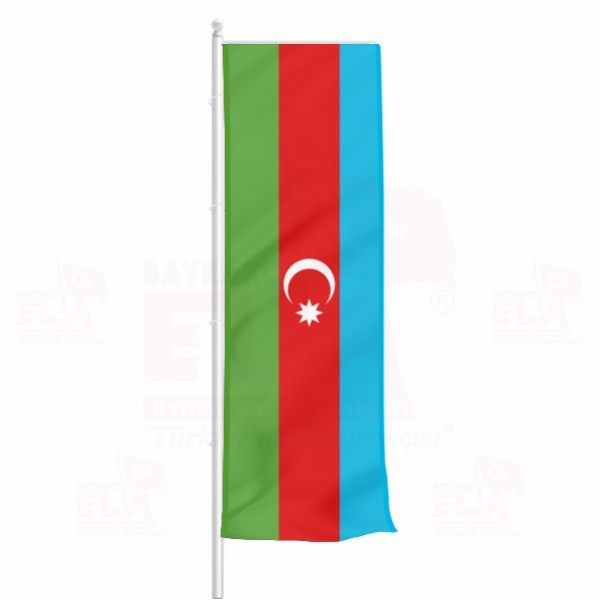 Azerbaycan Yatay ekilen Flamalar ve Bayraklar