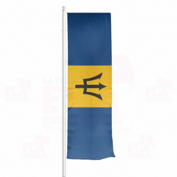 Barbados Yatay ekilen Flamalar ve Bayraklar
