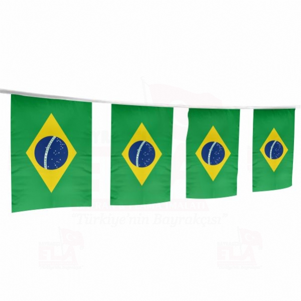 Brezilya pe Dizili Flamalar ve Bayraklar