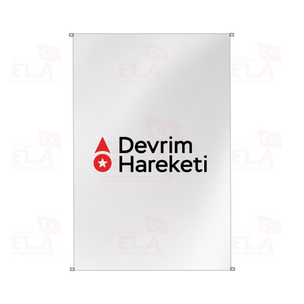 Devrim Hareketi Partisi Bina Boyu Bayraklar