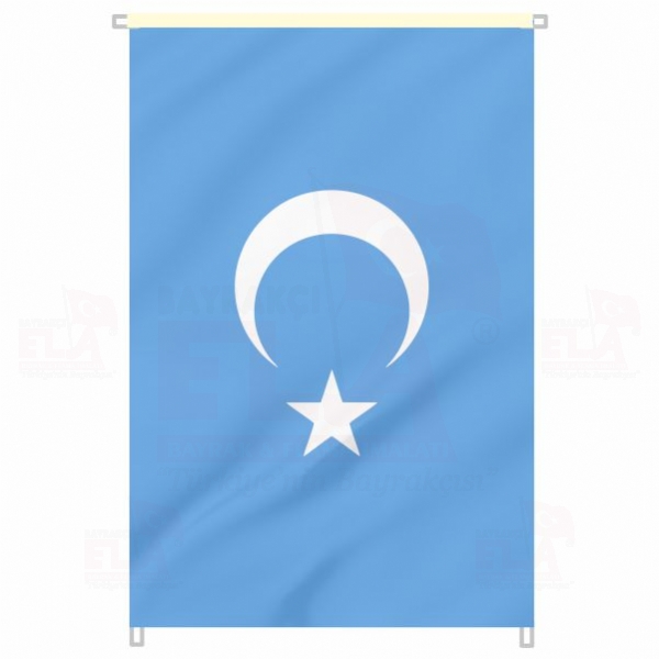 Dou Trkistan Bina Boyu Bayraklar