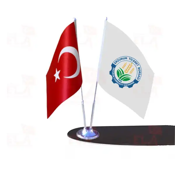 Erzurum Ticaret Borsas 2 li Masa Bayra