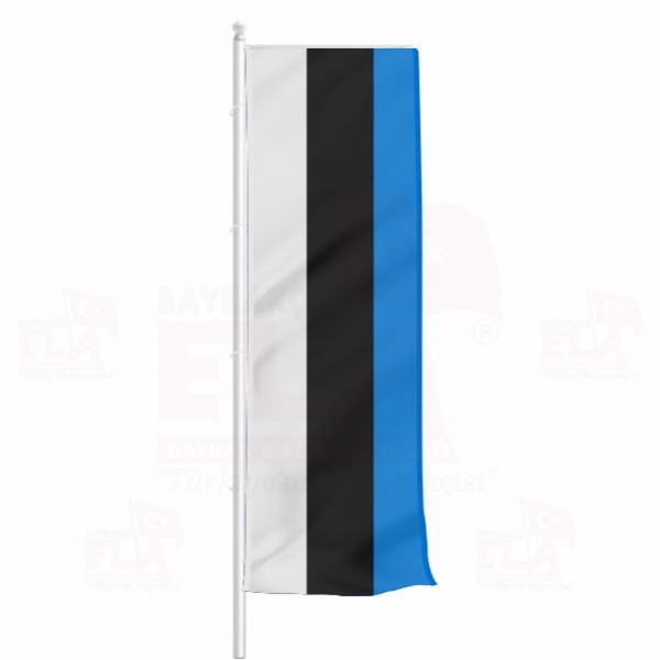 Estonya Yatay ekilen Flamalar ve Bayraklar