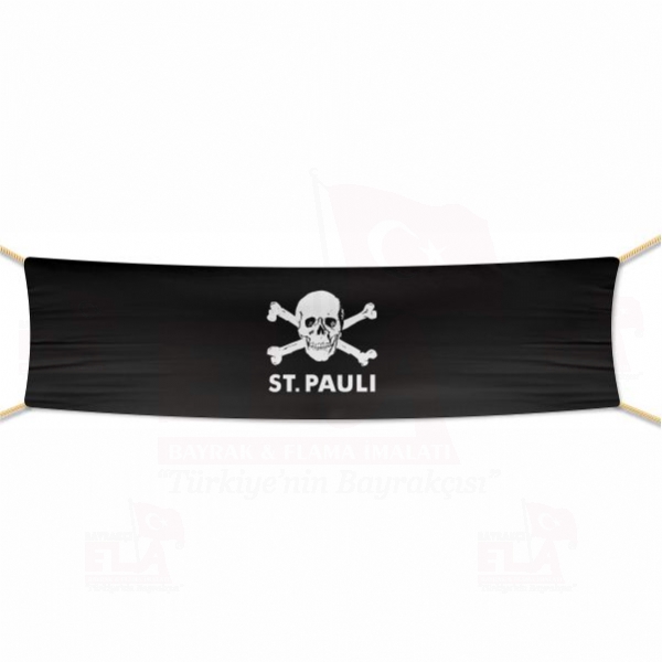FC St Pauli skull and crossbones Afi ve Pankartlar