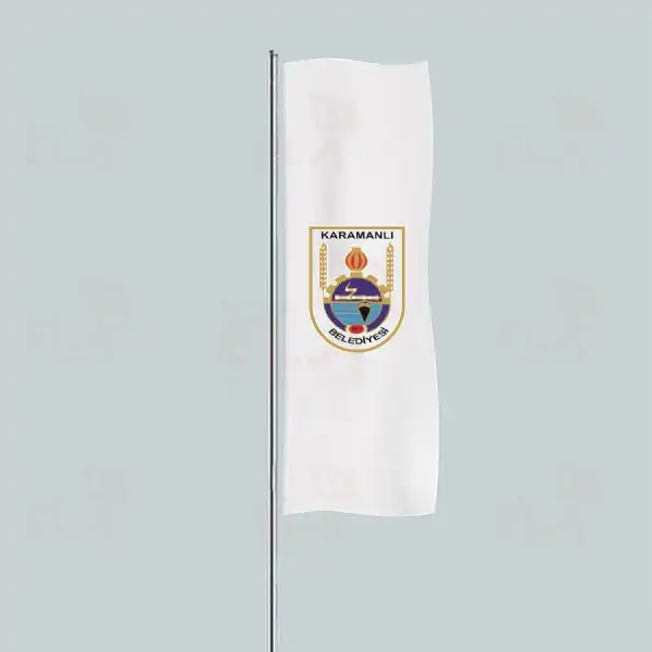 Karamanl Belediyesi Yatay ekilen Flamalar ve Bayraklar