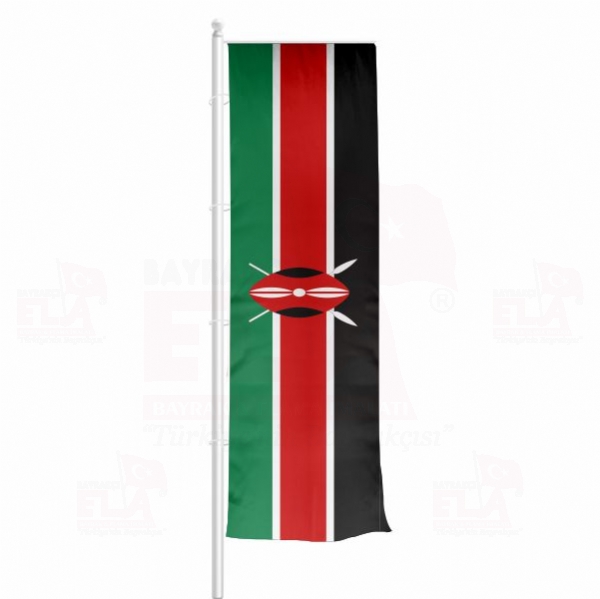 Kenya Yatay ekilen Flamalar ve Bayraklar