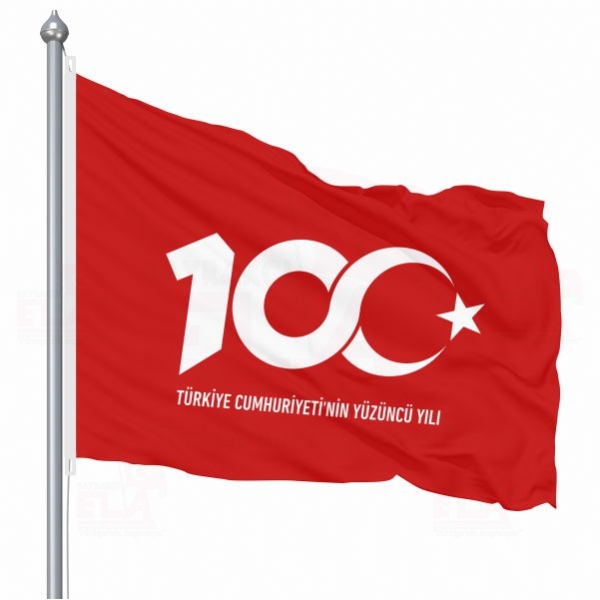 Krmz Trkiye Cumhuryetinin 100.Yl Bayraklar