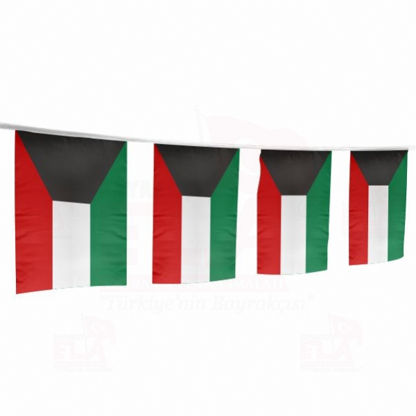 Kuveyt pe Dizili Flamalar ve Bayraklar