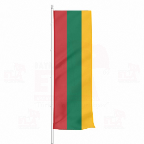 Litvanya Yatay ekilen Flamalar ve Bayraklar