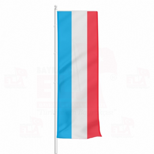 Lksemburg Yatay ekilen Flamalar ve Bayraklar