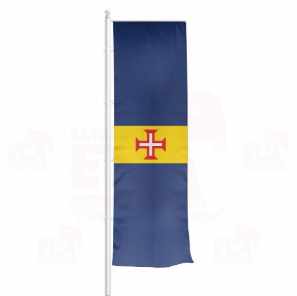 Madeira Yatay ekilen Flamalar ve Bayraklar