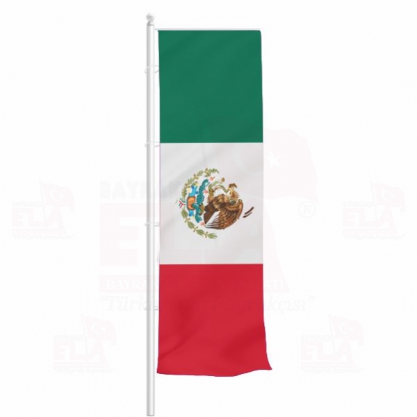 Meksika Yatay ekilen Flamalar ve Bayraklar
